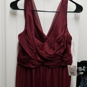 David's Bridal Bridesmaid Dress Wine